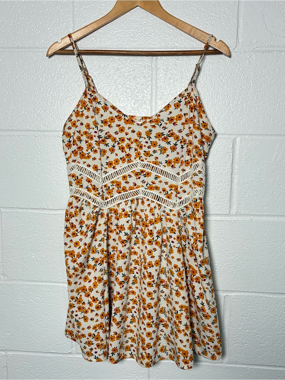 ASOS floral cutout chest strappy dress